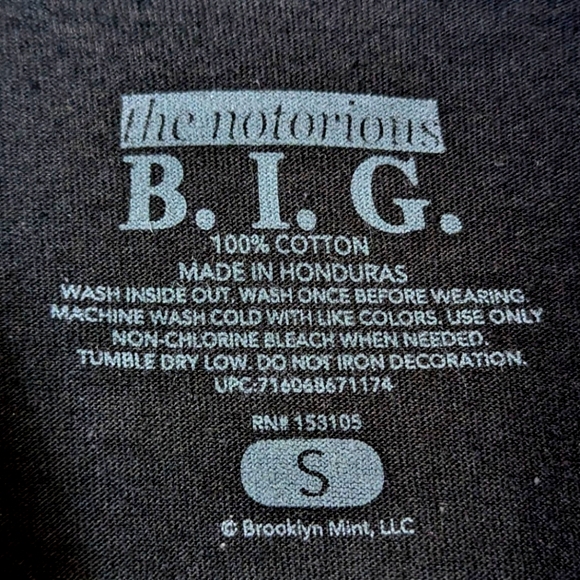 Notorious BIG It Was All a Dream Graphic 90s Rap Hip Hop Tshirt in Black: Small - Picture 4 of 4